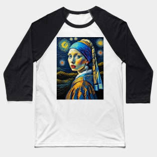 Girl with a Pearl earring Baseball T-Shirt